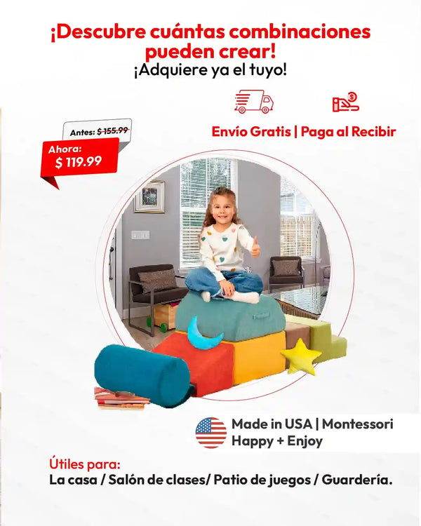 Set de Bloques de Escalada Premium Multicolor 6 piezas