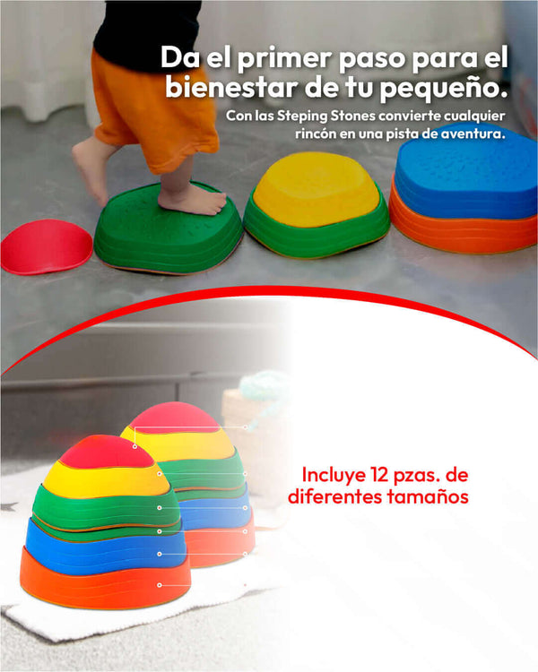 Piedras de Equilibrio Sensorial Set de arcoíris x2