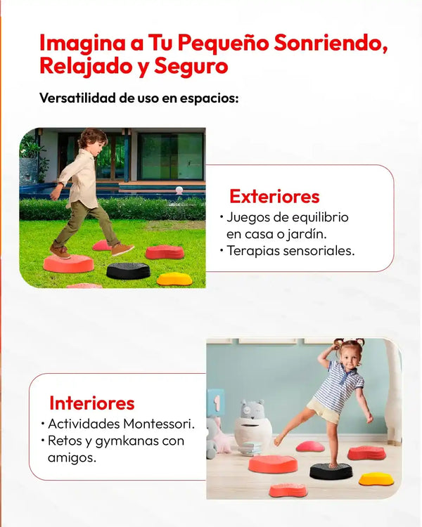 Piedras Equilibrio Sensorial para niño, set de 6 piezas
