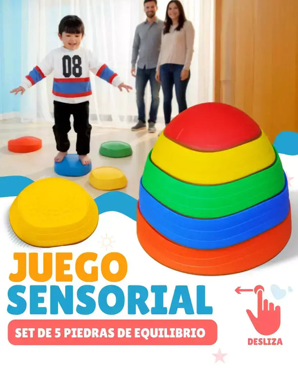 PIEDRAS EQUILIBRIO SENSORIAL PARA NIÑO SET 12 PCS