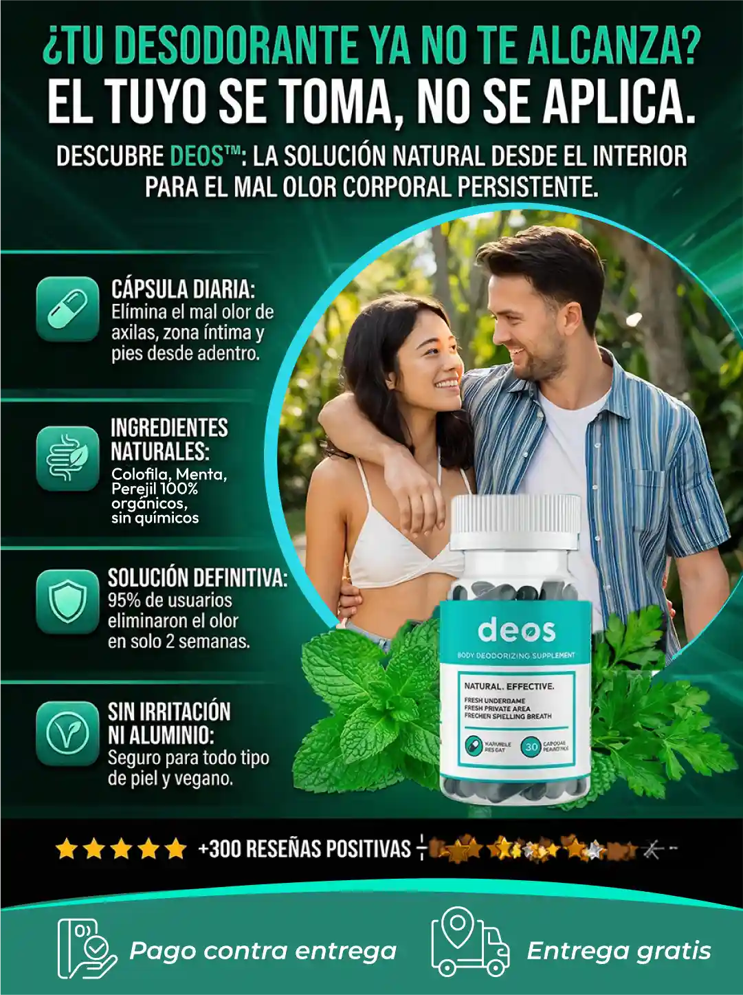 DEOS Suplemento Desodorante - Frescura de Cuerpo Completo