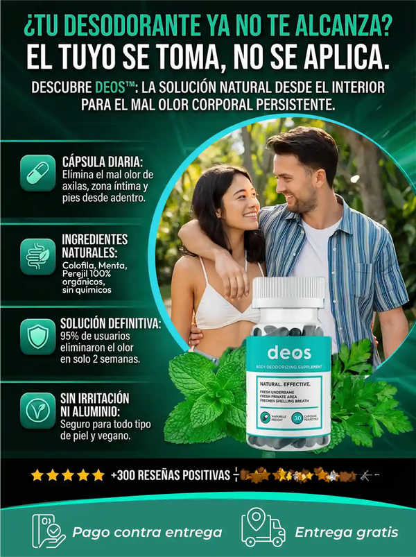 DEOS Suplemento Desodorante - Frescura de Cuerpo Completo