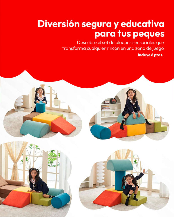 Set de Bloques de Escalada Premium Multicolor 6 piezas