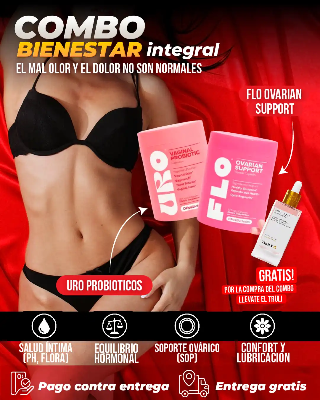 Combo Bienestar Íntimo Femenino URO + FLO + TRULY GRATIS