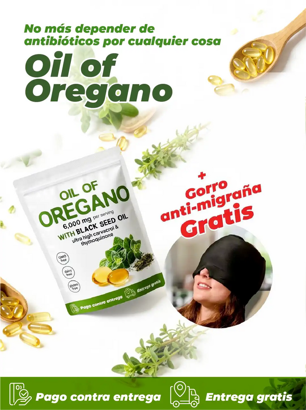 Oil of Oregano + Gratis Gorro Antimigraña