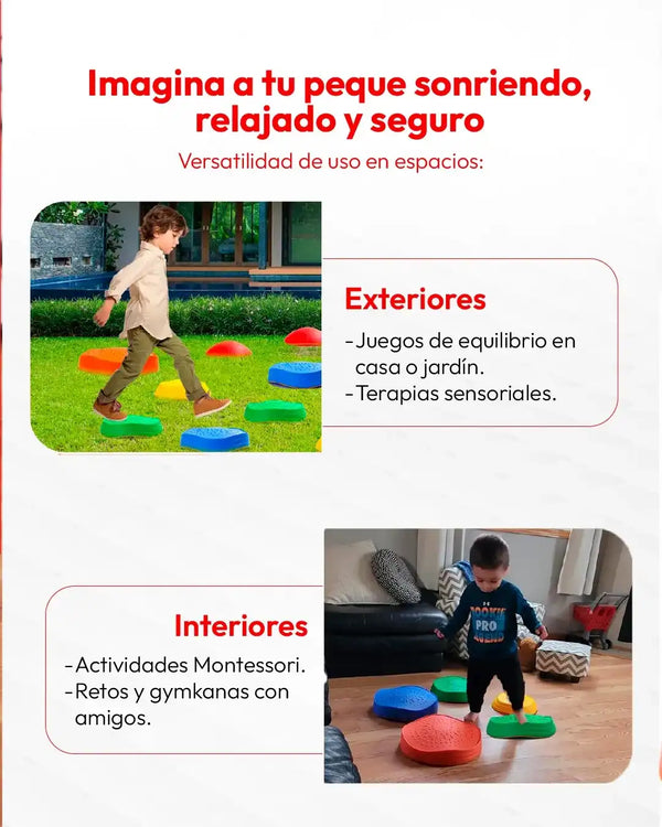 Piedras de Equilibrio Sensorial Set de arcoíris x2