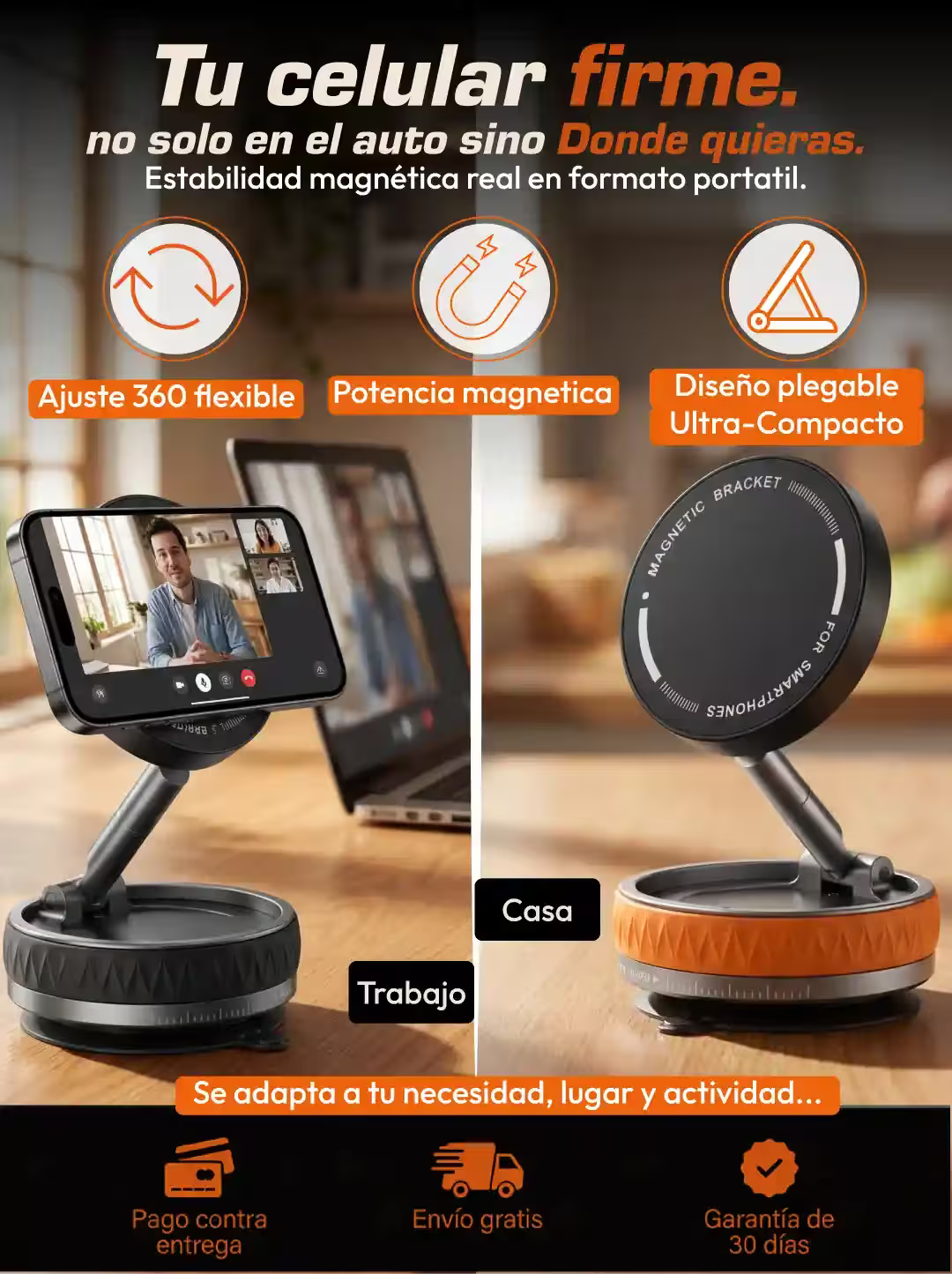 Soporte magnético para teléfonos celulares