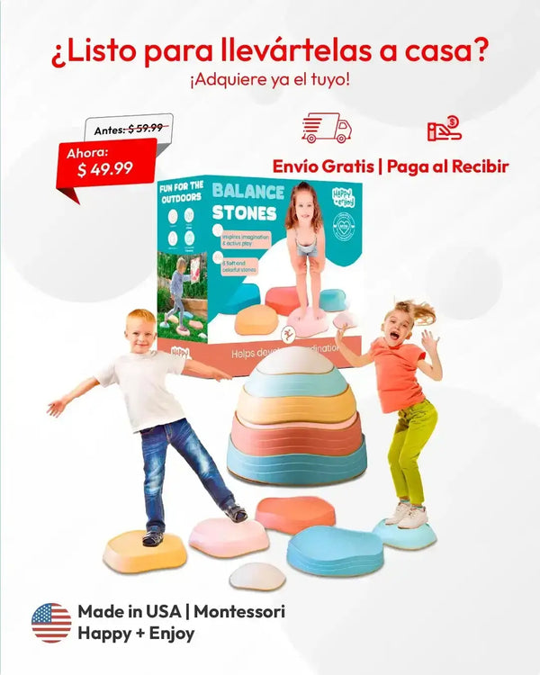 Piedras Equilibrio Sensorial para niño, set de 6 piezas